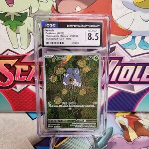 Pokemon Nymble 096/094 Illustration Rare - Phantasmal Flames - CGC 8.5